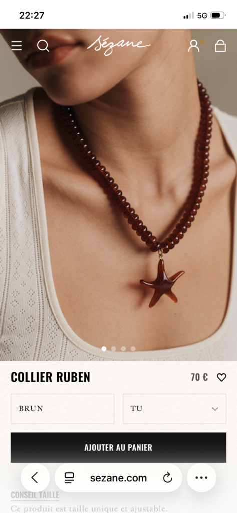 collier inspiration marine